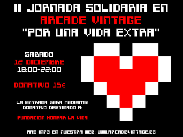 Arcade Vintage te invita a ser solidario una vez más en su salón recreativo