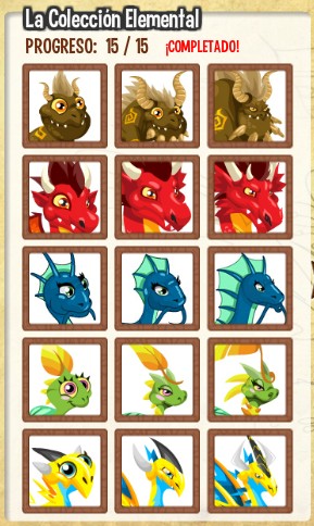 dragones de la coleccion elemental de dragon city