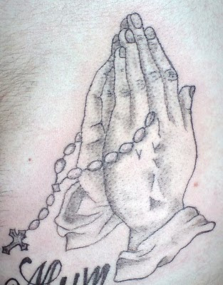 praying hands tattoos. Praying Hands Tattoo Design.