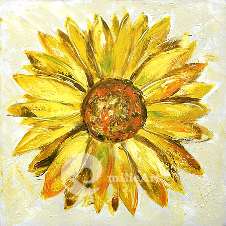 Jual Lukisan Bunga Matahari 50x50cm MB 030 milieArt 
