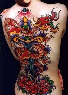 Feminine Tattoos With Image Feminine Full Backpiece Tattoo Designs Picture 3