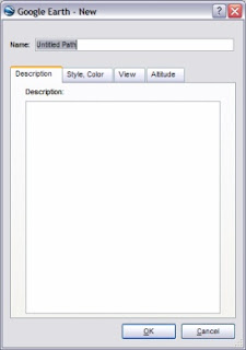 Creating a new path in Google Earth