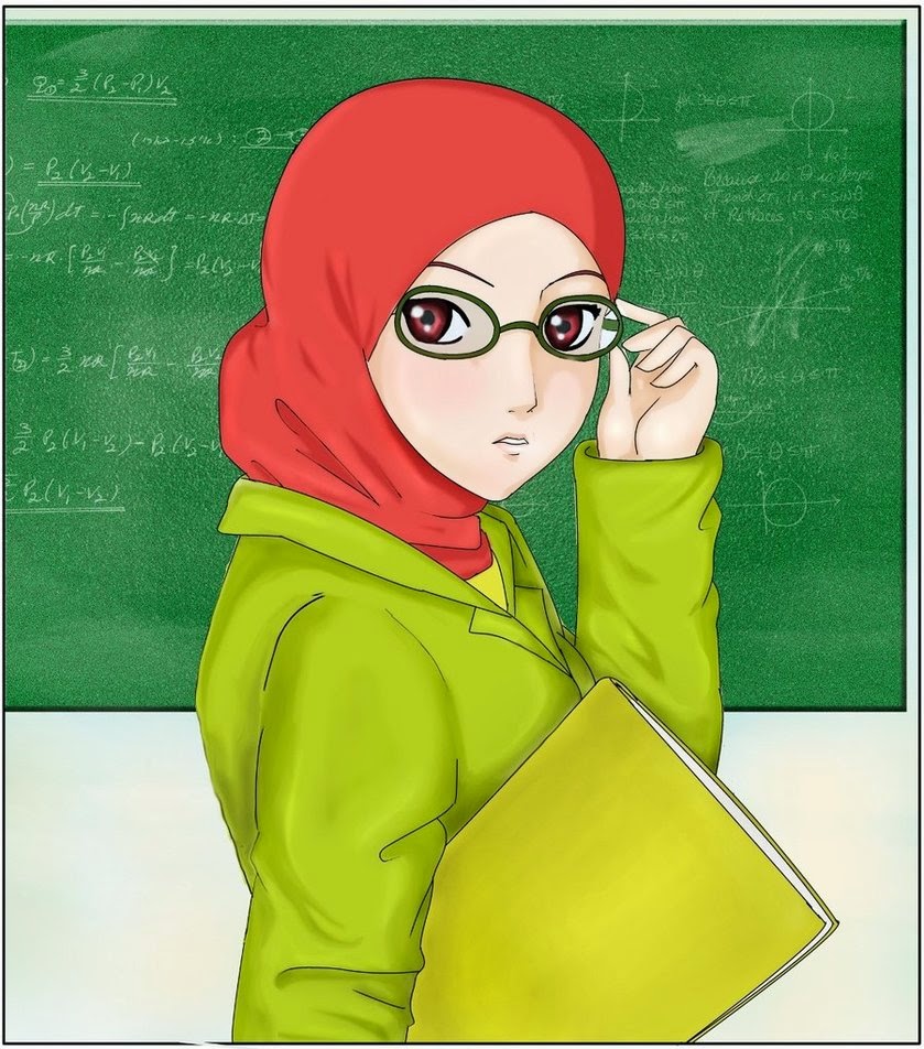 93 Kartun Guru Muslimah Berkacamata Cikimmcom