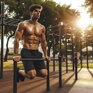 a man doing bodyweight workout