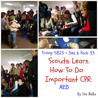 Scouts Learn CPR, CPR, AED