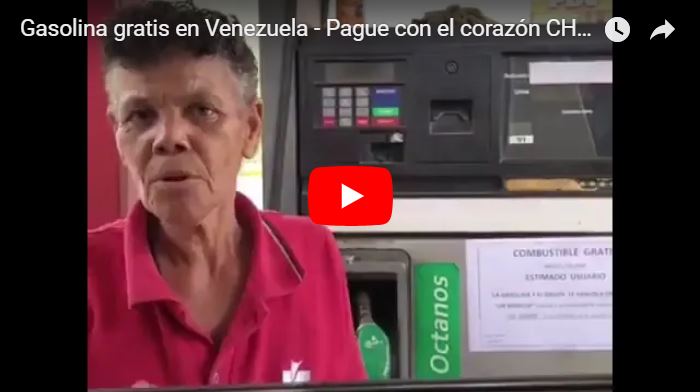 Gasolina gratis en Venezuela - Pague con el corazón