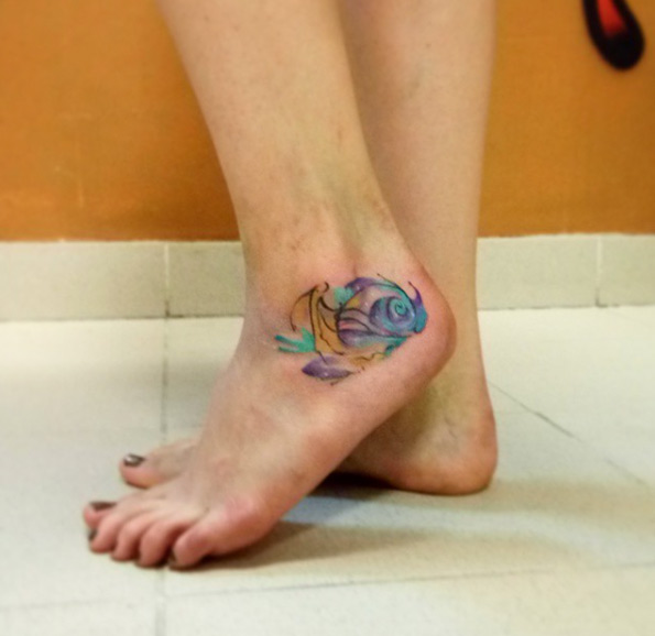 Esta aquarela do caracol