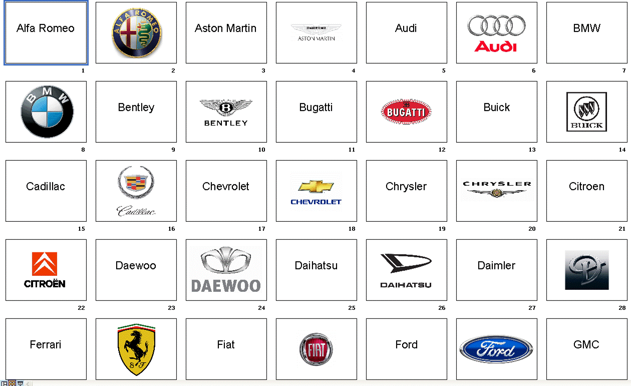 Car Brand Logos