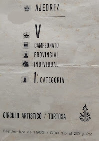 Portada del boletín del V Campeonato Provincial de Tarragona-1963