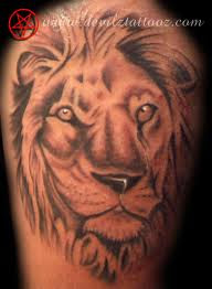 Head Leo Zodiac Tattoos Desaign On Arm