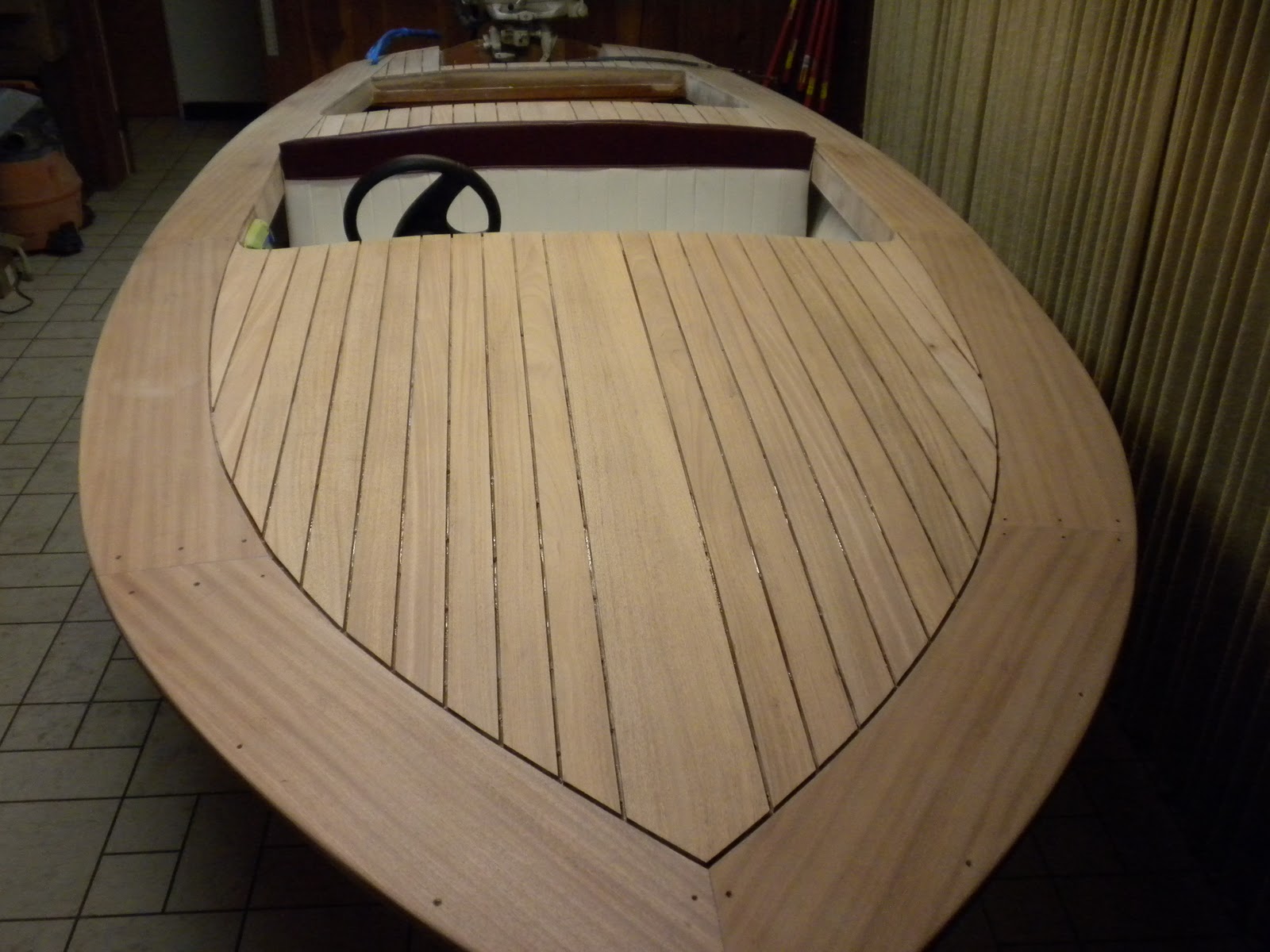 Ted's Wood Boat: The Deck is now glued down