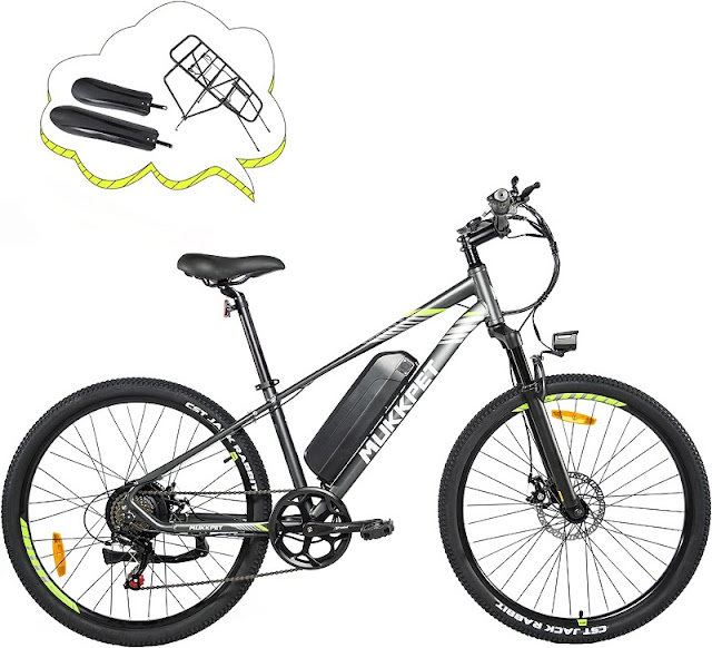 Mukkpet 26/27.5'' Fat Tire Electric Mountain Bike Mountain-Bikes