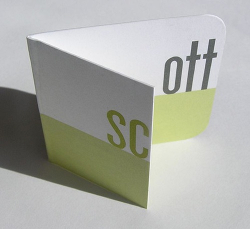 business card designs 2011. Folded and playful Business