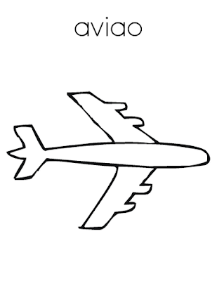 Avião - Desenhos para Colorir