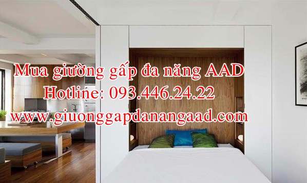 mẫu giường gấp dọc đa năng cao cấp