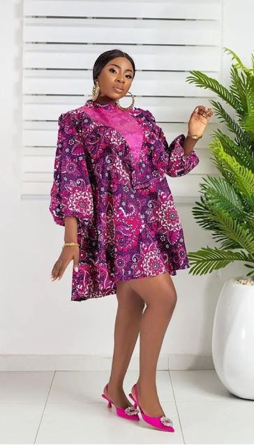 Ankara Short Gown Style