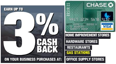 3% Cash Back - Chase Business Rebates Card!