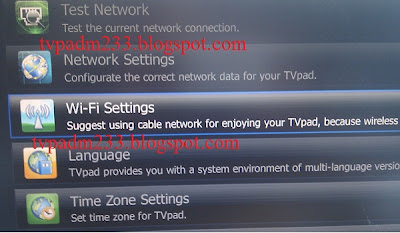 tvpad2 wifi setup