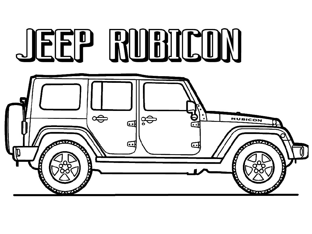 Download Jeep Rubicon Coloring Pages To Print | Realistic Coloring ...