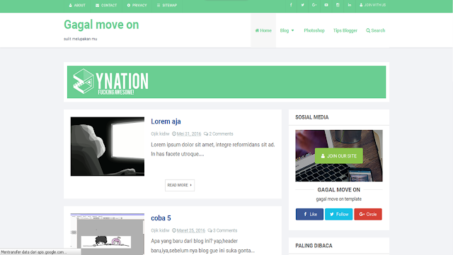 Gagal Move On Blogger Templates