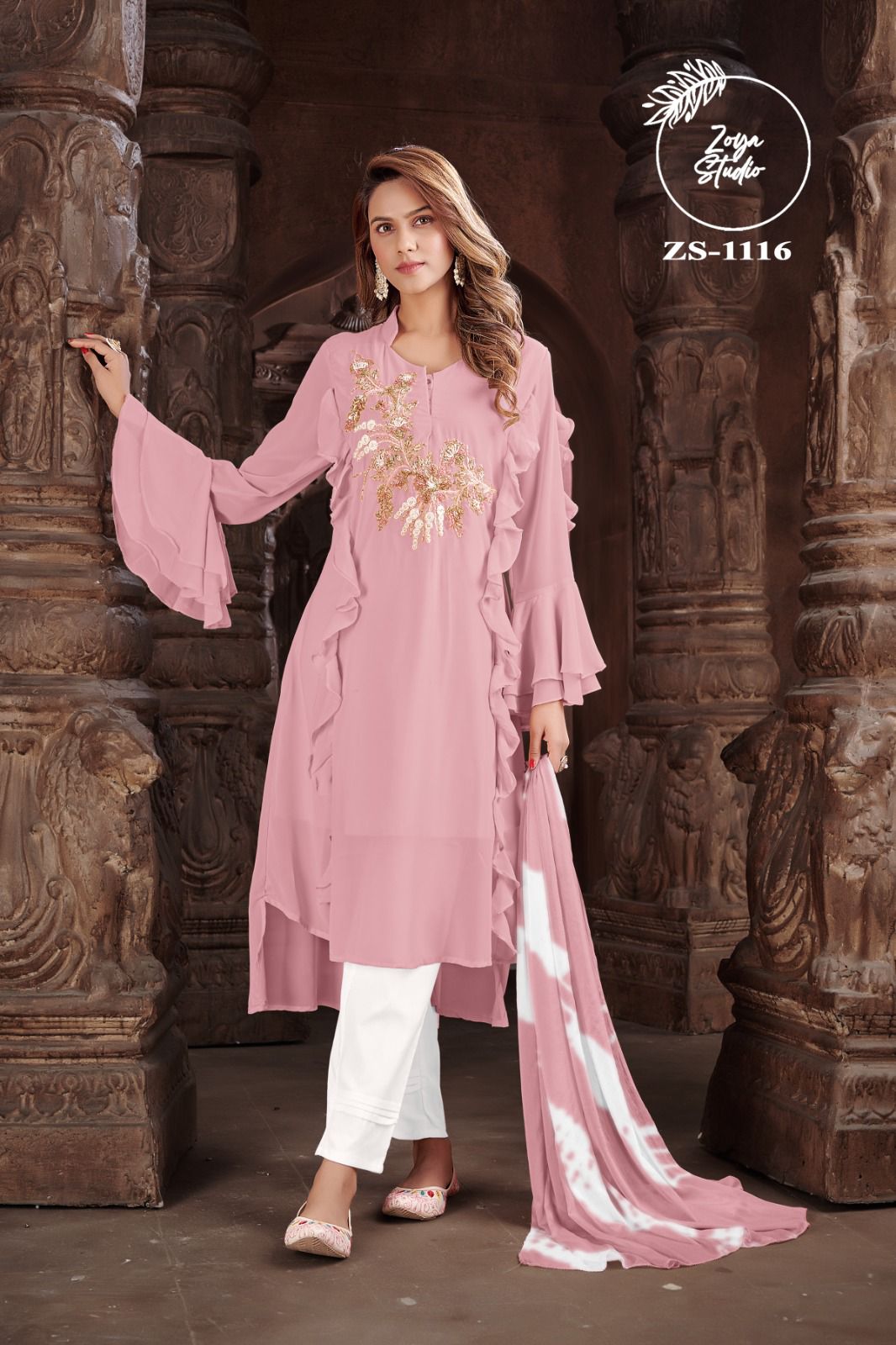 Buy Georgette Embroidery Zs 1116 Zoya Studio Readymade Pant 