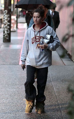 Ashley Tisdale leaving the gym in Vancouver