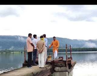 मंत्री श्री कावरे ने अधिकारियों के साथ किया गांगुलपरा जलाशय का निरीक्षण