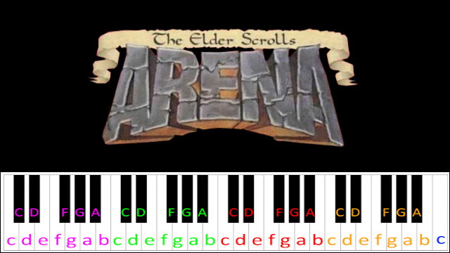 The Elder Scrolls: Arena - Main Theme Piano / Keyboard Easy Letter Notes for Beginners