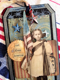 Sara Emily Barker http://sarascloset1.blogspot.com/ God Bless America, Land That I Love tag #timholtz #ideaology #rangerdistress #sizzixalterations