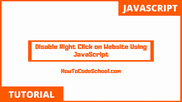 Disable Right Click On Website Using Javascript