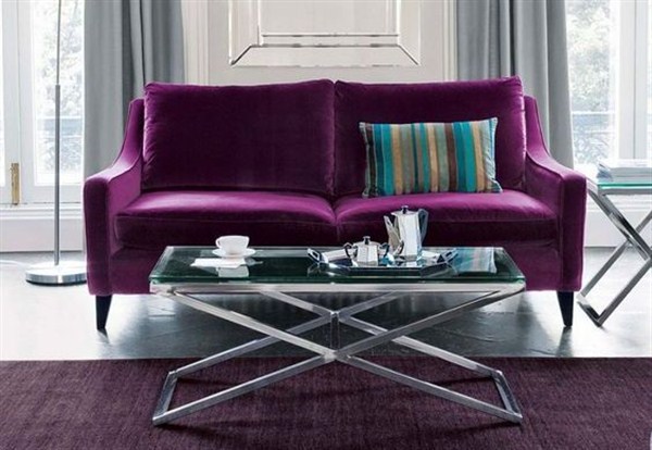 Purple sofas and sectionals for small spaces