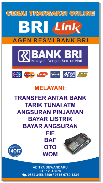 Download dan Cara Membuat X-Banner Agen BRILink dengan 