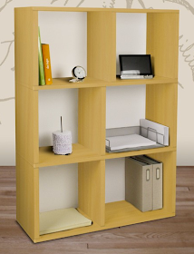 bookshelf made from paper-based boards