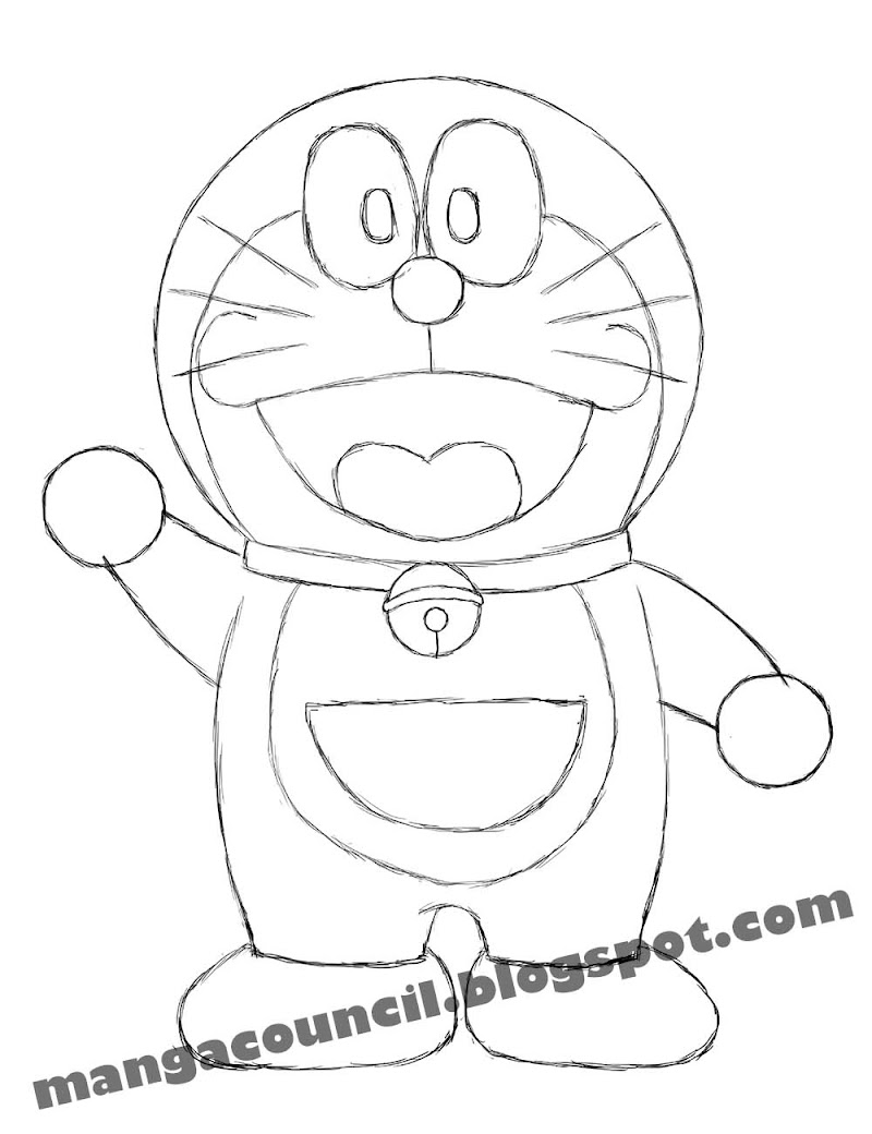 56+ Sketsa Cara Membuat Doraemon, Koleksi Populer!