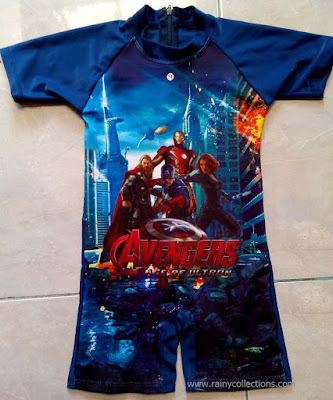 baju renang diving anak ber karakter avengers