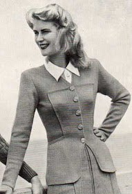 The Vintage Pattern Files: Free 1940's Knitting Pattern - Clarissa Jacket