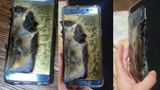 Samsung Galaxy Note 7 explodes