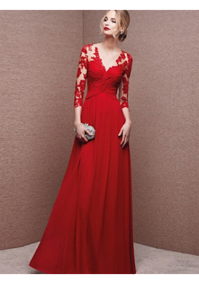  A-line Scoop Floor-length Chiffon Prom Dresses/Evening Dresses #SI006