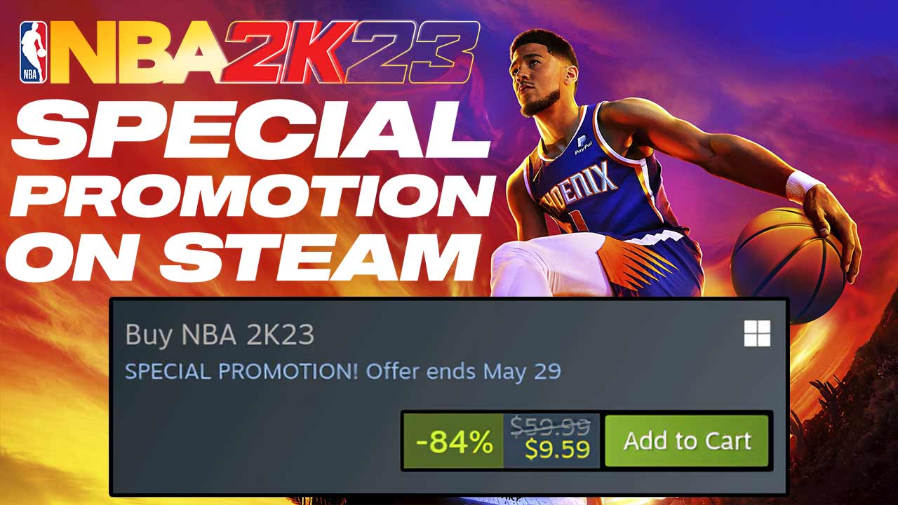 84% Discount on NBA 2K23 for PC on Steam