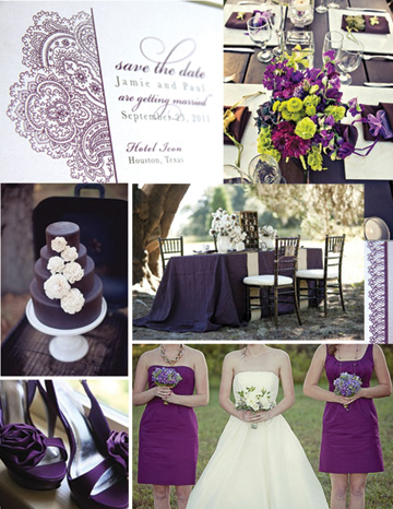 pictures of egg plant color theme weddings