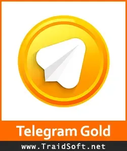 شعار تحميل تيليجرام الذهبي