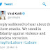 Virat Kohli Tweet About Lahore Attack in Pakistan