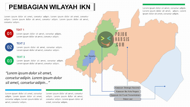 Peta Ibu Kota Nusantara (IKN) Editable Powerpoint