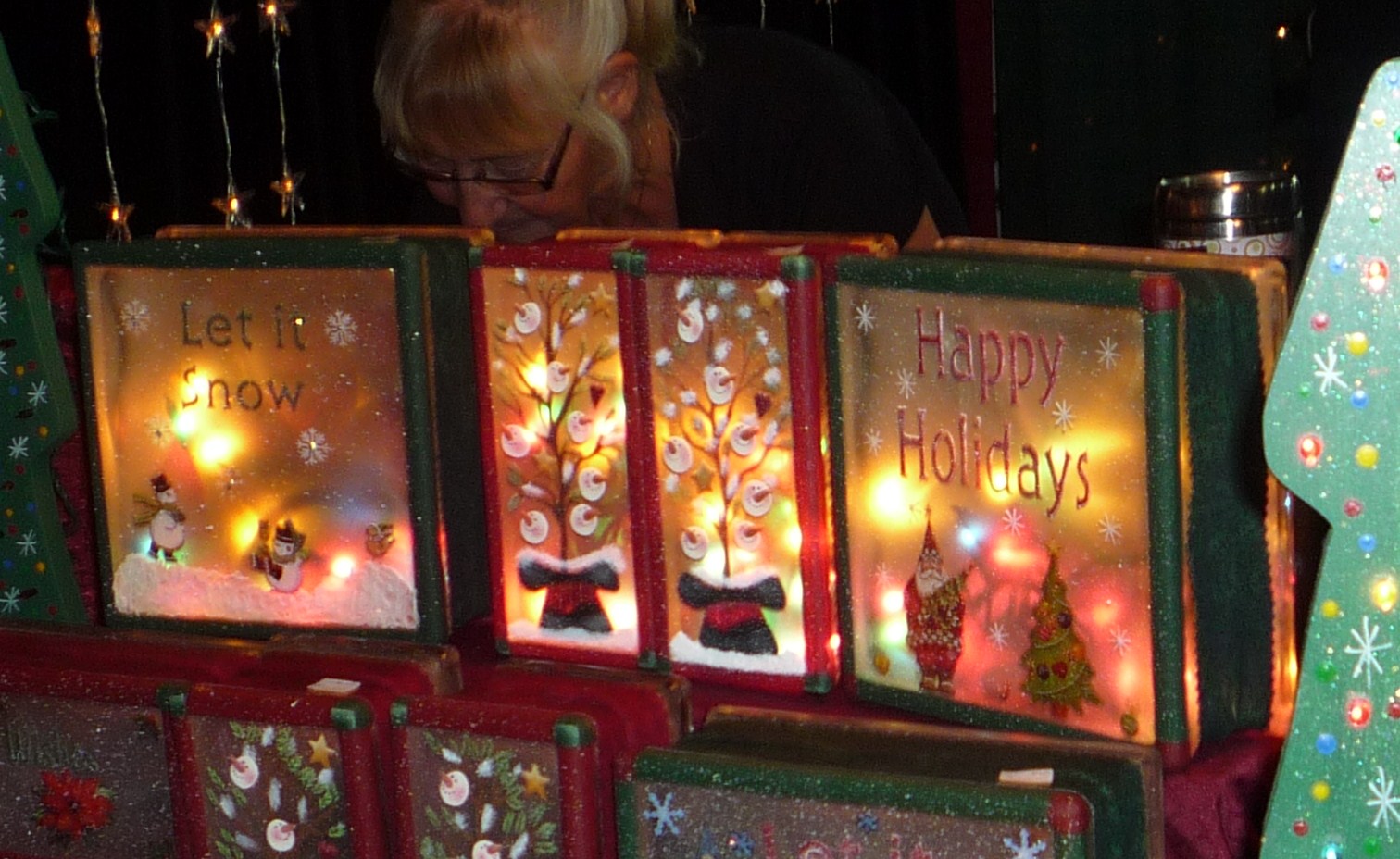 christmas ideas using glass blocks