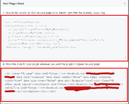 add facebook page to website