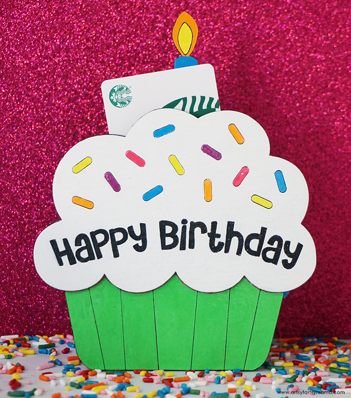 Birthday Cupcake Gift Card Holder