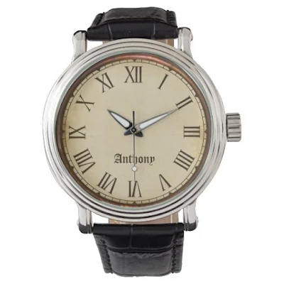 Custom Roman Clock Face with Name Watch