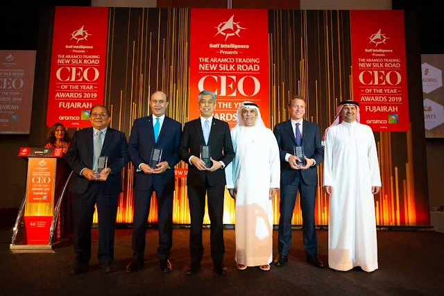 Image Attribute: The Winners of The Aramco Trading New Silk Road CEO of the Year Awards 2019 / Source: The Gulf Intelligence