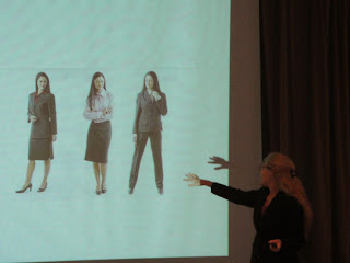 Rebecca Black presenting Dressing for Success