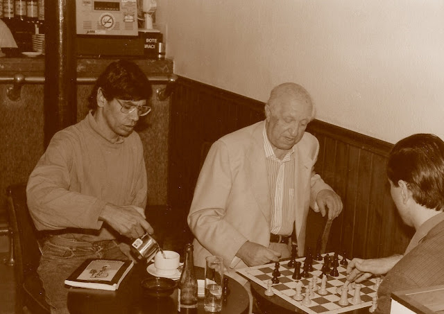 Los ajedrecistas Óscar Castro y Miguel Najdorf